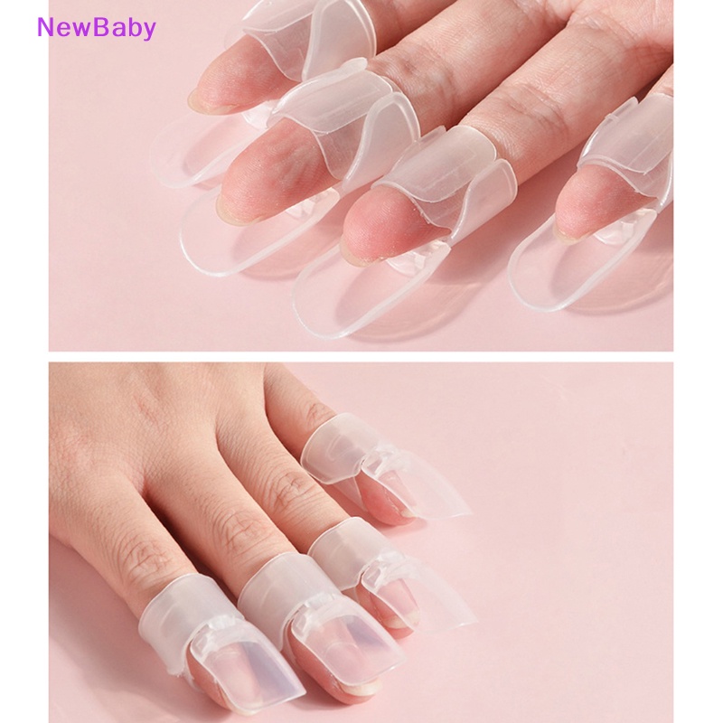 Newbaby 10pc Klip Pelindung Kutek Caps Art Tool Manicure Penutup Jari Plastik ID