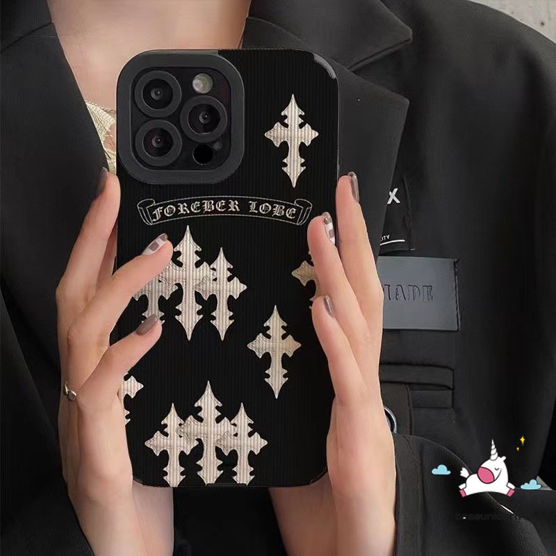 Casing Ponsel Kompatibel Untuk iPhone 7Plus 8Plus 11 12 13 14 Pro Max7 8 Plus X XR XS MAX Trendi Merek Retro Bunga Mawar Shockproof Mewah Tekstur Kulit Silicon Lembut Tpu Cover