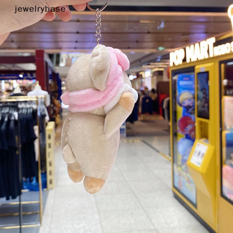 [jewelrybase] Baru Kawaii Babi Kelinci Beruang Mainan Mewah Plush Gantungan Kunci Lucu Plushies Boneka Liontin Butik