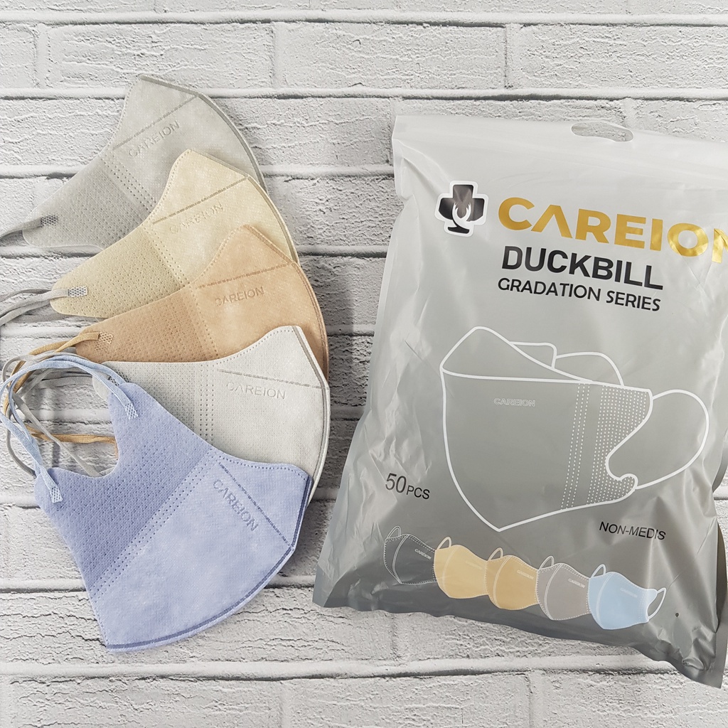 ENZ ® 𝐂𝐀𝐑𝐄𝐈𝐎𝐍™ Masker Duckbill Careion isi 50 pcs Mix Warna / Duckbill Full Colour Warna / MASKER CAREION DUCKBILL EMBOS FULL COLOUR SERIES ISI 50PC MASKER DUCK BILL CAREION FACE MASK 3PLY EMBOS  1128