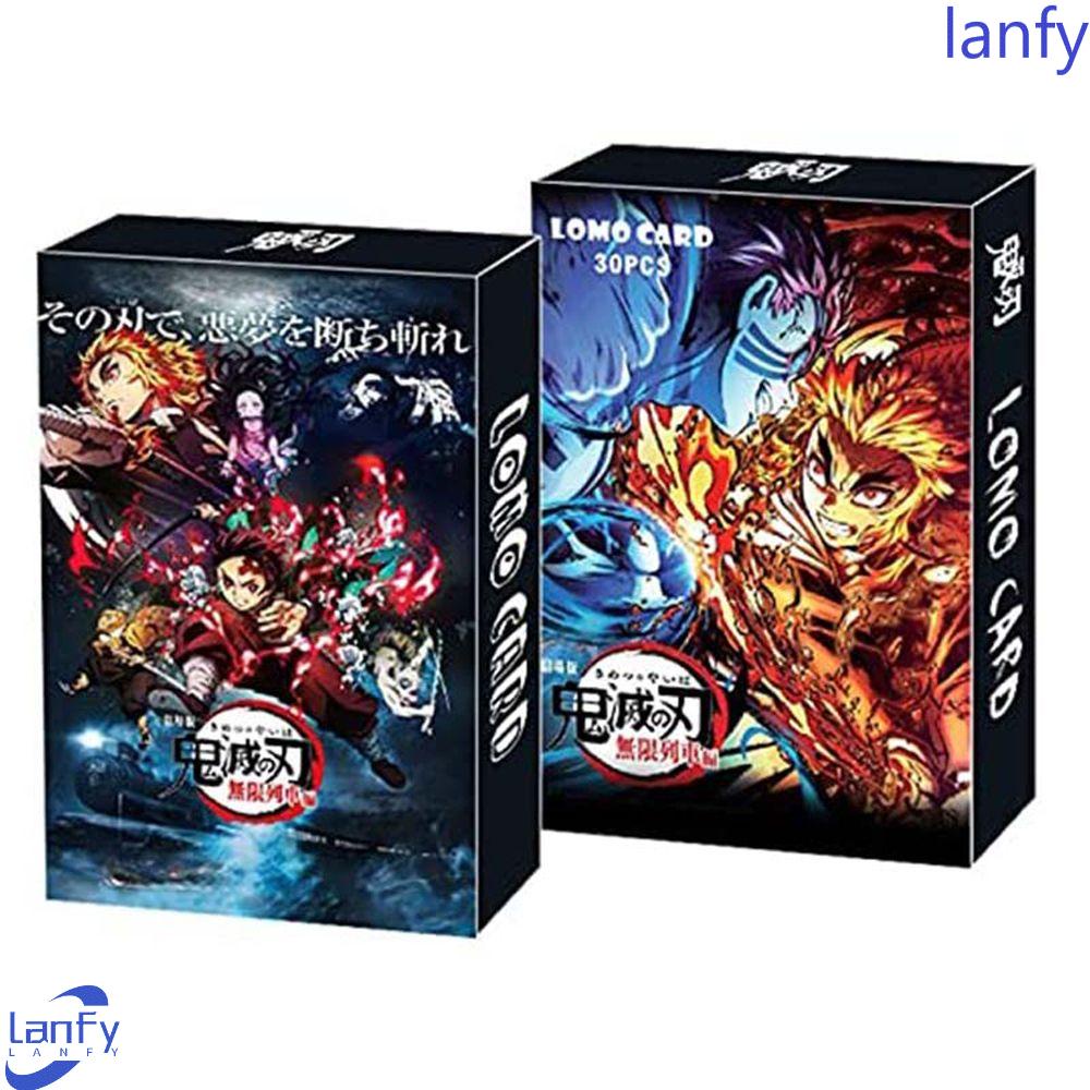 Lanfy Postcard Tahan Lama 30lembar/Set Demon Slayer Karakter Anime Koleksi Kado Foto Card