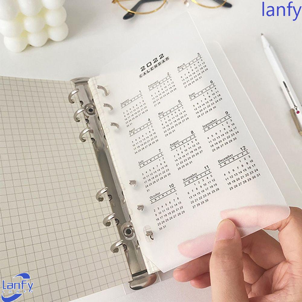 Lanfy Kalender Agenda Mingguan 2022 Ukuran A5 A6