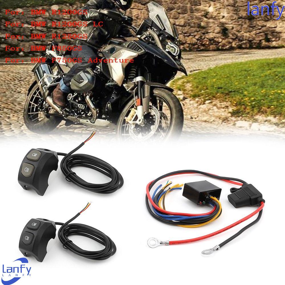 Lanfy Saklar Lampu Kabut Moto R1200GS ADV LC Gagang Motor Handle Switch Modifikasi Toggle Aksesoris Motor Push Button Switchs