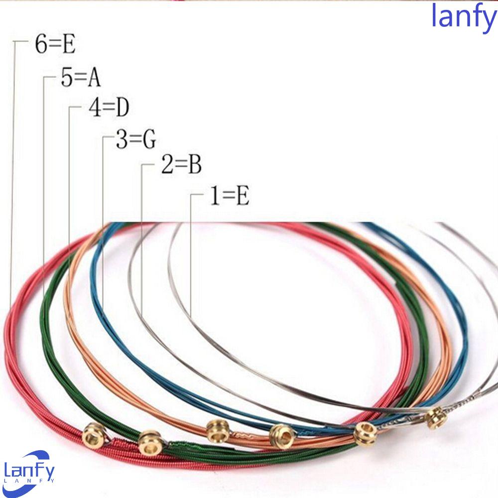 Lanfy Aksesori Senar Gitar Bahan Stainless Steel 1M Rainbow Warna Warni