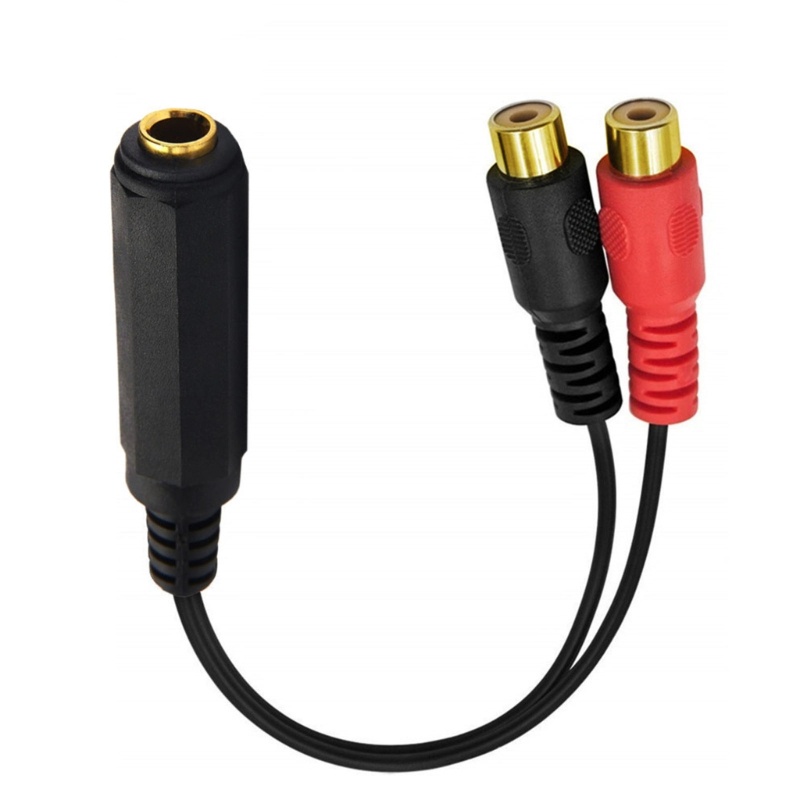 Vivi Heavy Duty6 35mm Female to 2RCA Famale Kabel Ekstensi Stereo Untuk Amplifier Alat Rekaman Speaker7 87in