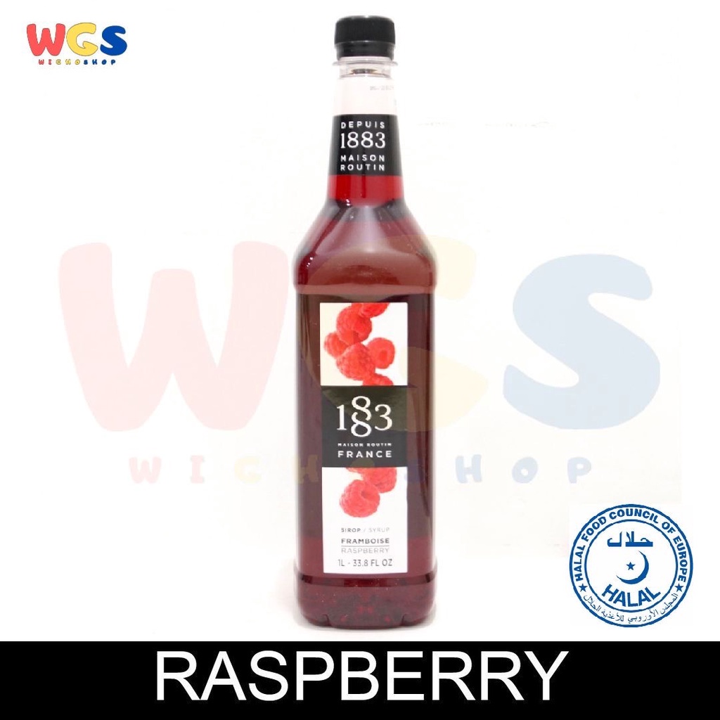 Syrup 1883 Maison Routin France Raspberry Flavored 33.8 fl oz 1ltr