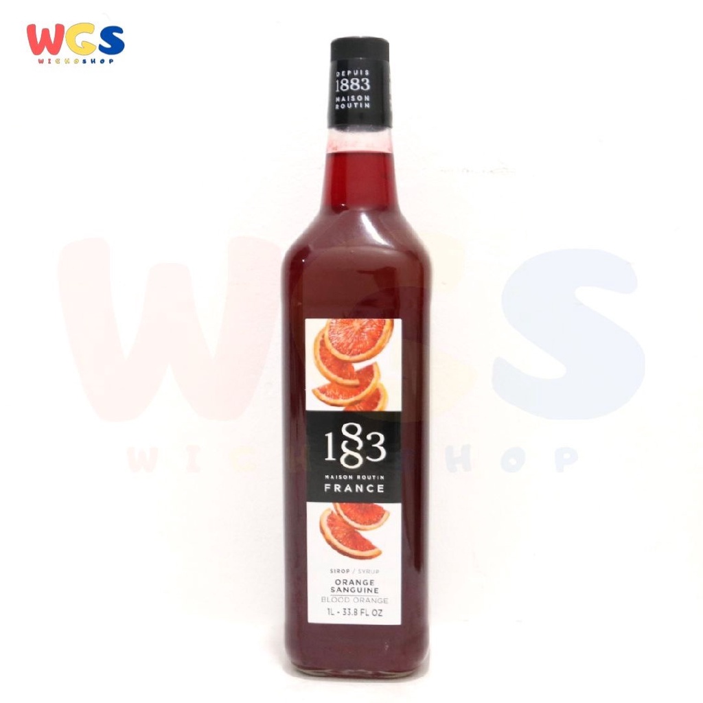 Syrup 1883 Maison Routin France Blood Orange Flavored 33.8 fl oz 1ltr