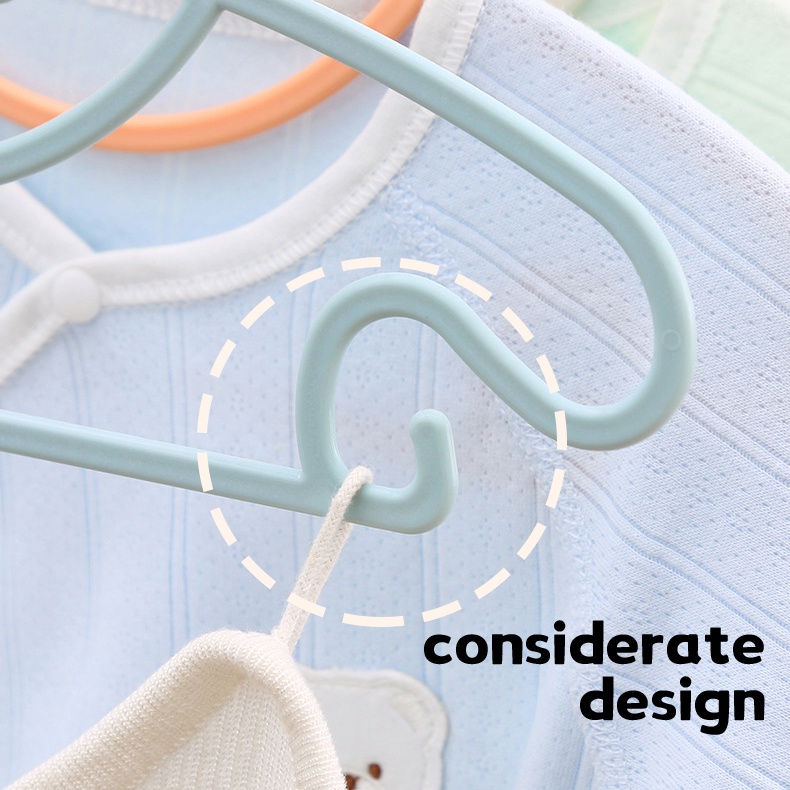 [Harga Grosir] 1PC Hanger Anak Gantungan Bayi Ikatan Simpul Lucu Warna Permen Gantungan Multifungsi Balita Hanger Slim Light Hanger Plastik Tahan Lama Handbag Anak Mantel Rak