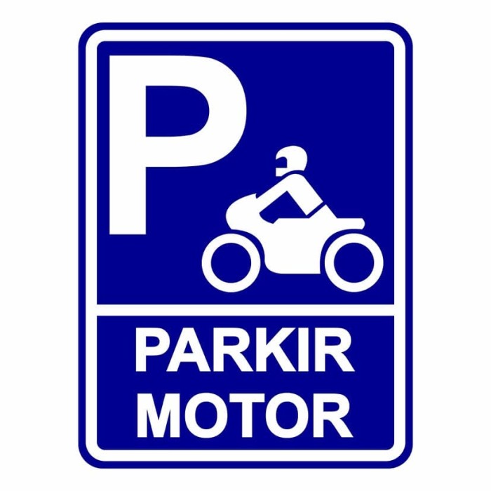 

Rambu Sign Parkir Motor 45cm x 30 cm plat akrilik