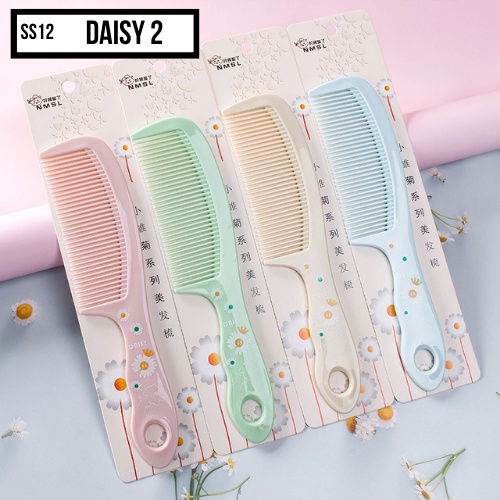 Sisir Rambut Gagang Motif Bunga Puppy Sisir Plastik Premium  Karakter Lucu Anti Kusut