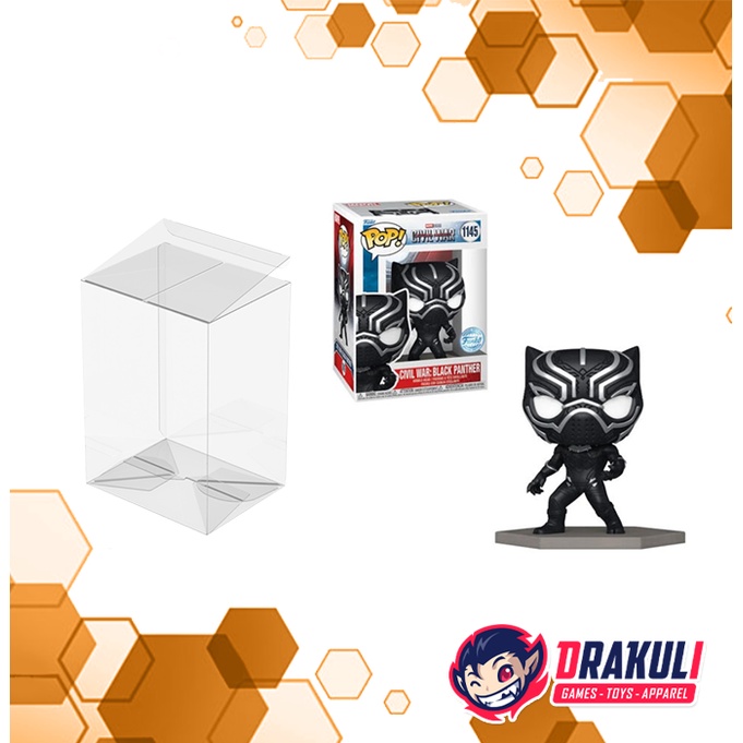 Toys Funko Pop Marvel Civil War - Black Panther Special Edition - WITH PROTECTOR