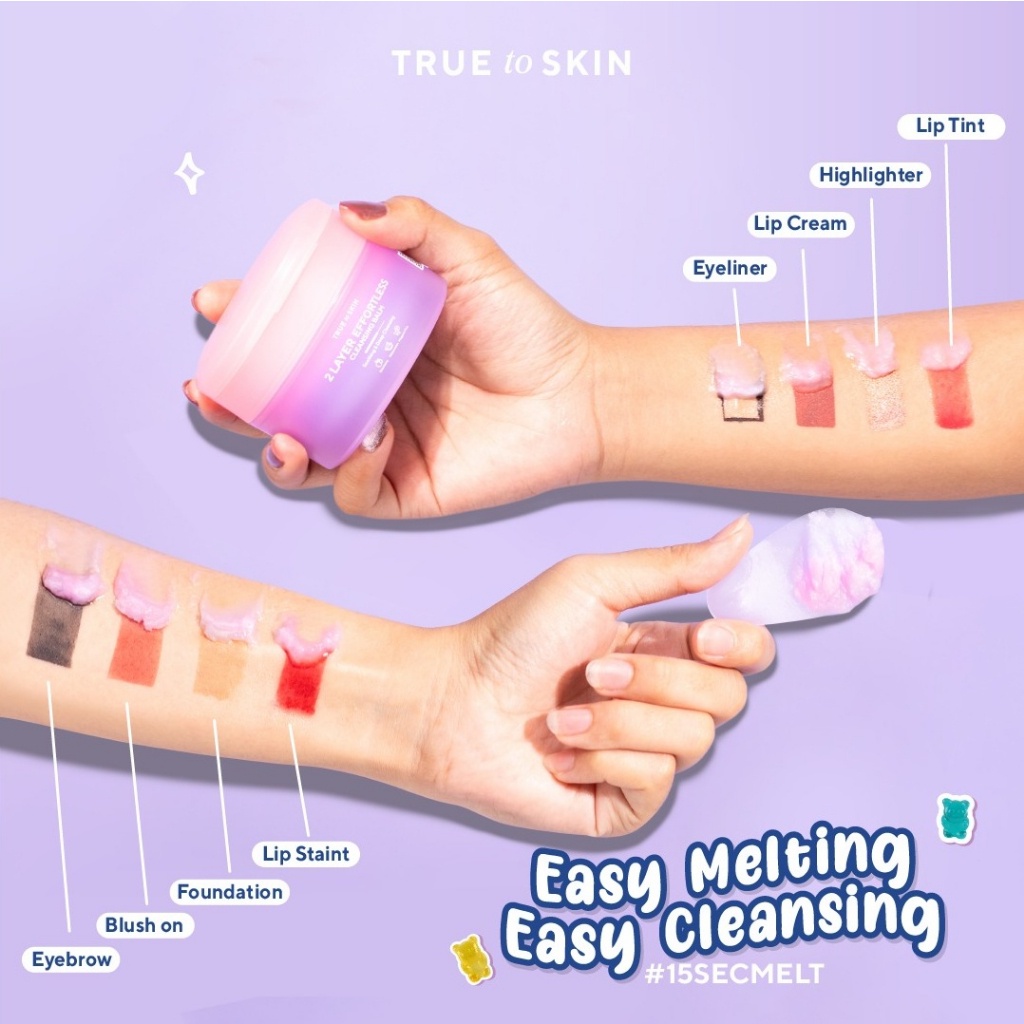 ★ BB ★ TRUE TO SKIN 2 Layer Effortless Cleansing Balm 80gr - Cleansing Balm Soothing &amp; Deep Cleansing [TRUE TO SKIN x YUPI]