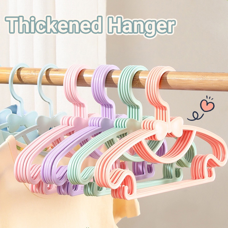 Untuk Anak Dewasa Anti-slip Handuk Celana Pengering Rak Kuat Beban Bantalan Lemari Tahan Angin Organize Stand Multifungsi Dasi Kupu Bentuk Gantungan Baju Bayi Coat Drying Rack Menebal