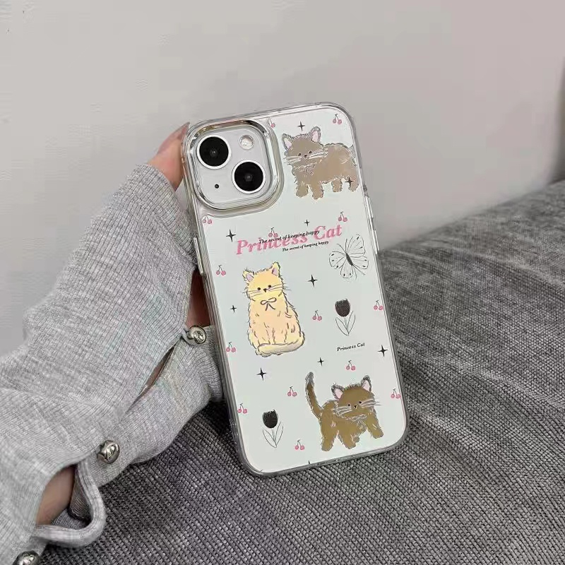 Cocok Untuk Iphone14 Pro Max iPhone Phone Case Cermin Casing Ponsel Kuat Kamera Perlindungan Tahan Guncangan Kompatibel Dengan Iphone13 13pro 13prm iPhone 11 7Plus 8Plus Xr XS 12 Pro Max Phone Case