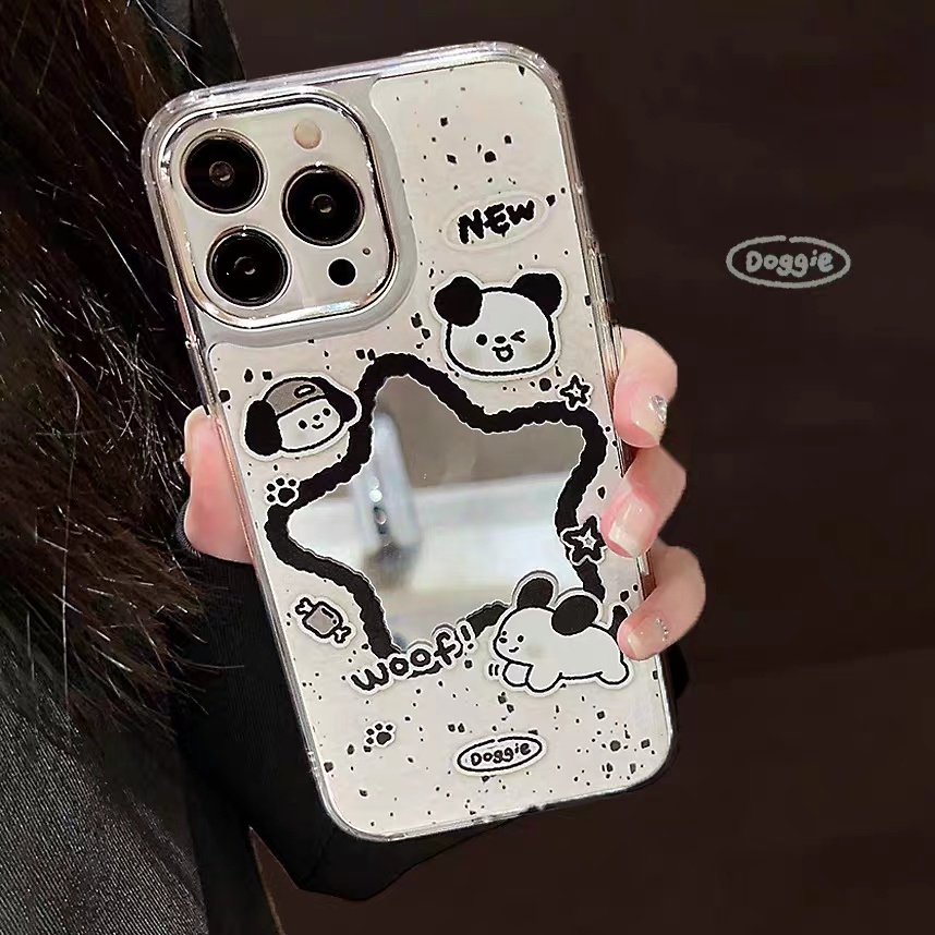 Cocok Untuk Iphone14 Pro Max iPhone Phone Case Cermin Casing Ponsel Kuat Kamera Perlindungan Tahan Guncangan Kompatibel Dengan Iphone13 13pro 13prm iPhone 11 7Plus 8Plus Xr XS 12 Pro Max Phone Case