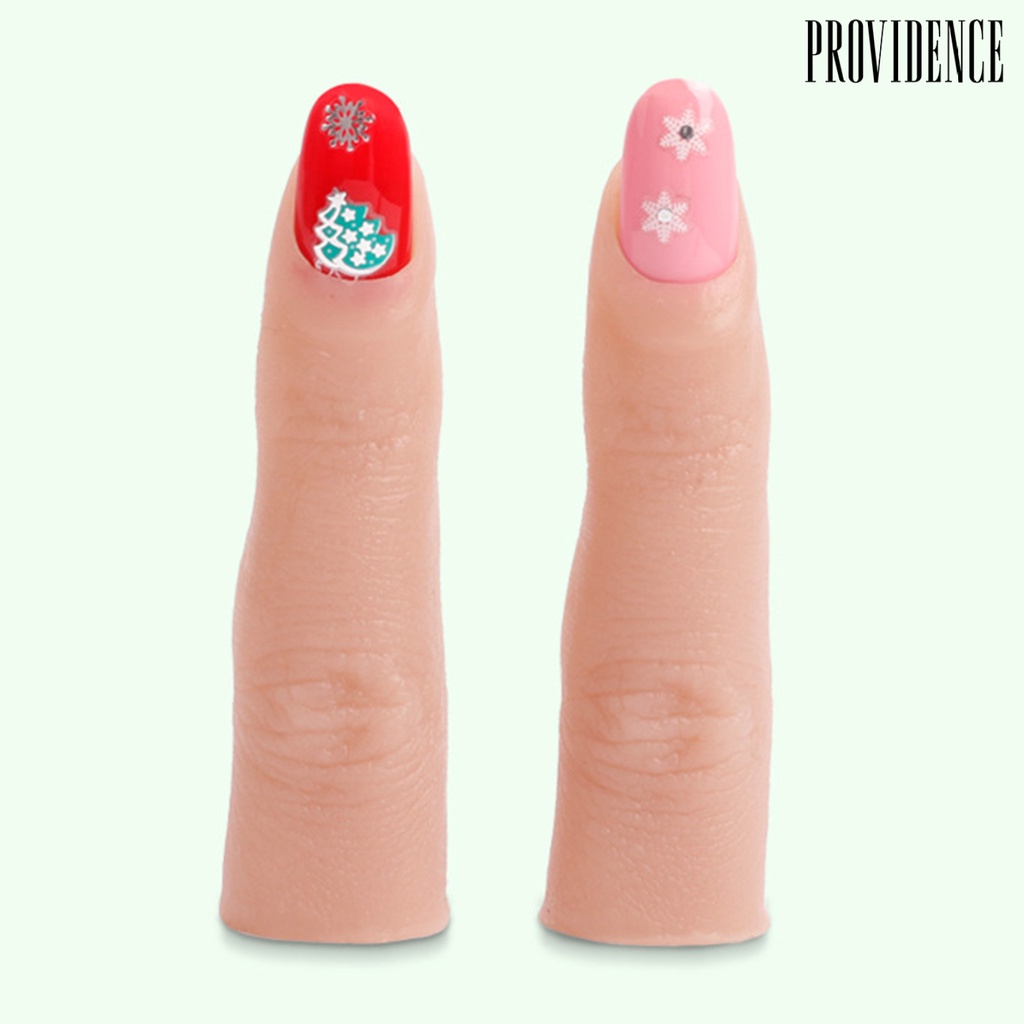 Providence 1set Jari Latihan Kuku Dengan 100paku Palsu Dapat Ditekuk Sambungan Fleksibel Simulasi Tinggi Multifungsi Reusable Acrylic Nails Silicone Practice Finger