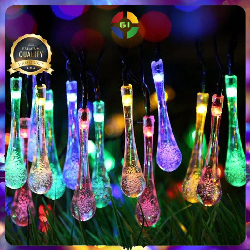 Lampu Hias String Lights Solar Panel 30 LED 8 Modes 6.5 Meter Mix Color