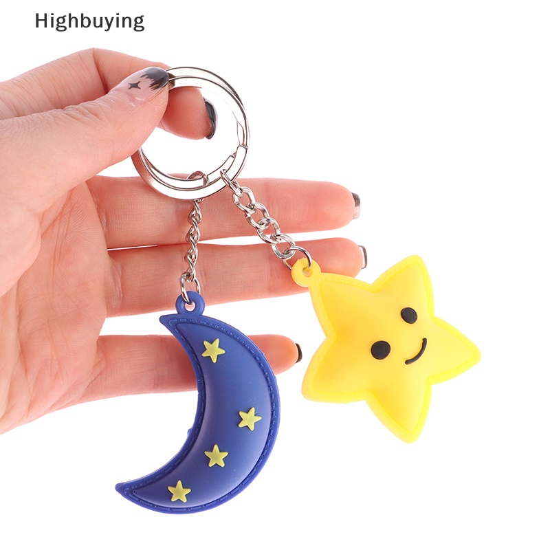 Hbid Lucu Manis Romantis Bentuk Matahari Bulan Bintang Aktivitas Hadiah Liontin Gantungan Kunci Tas Pendant Keyring Aksesoris Glory