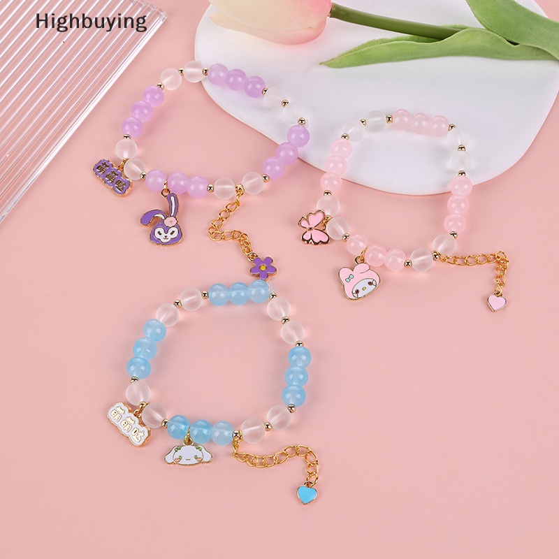 Hbid Sanrioed Kuromi Hellokitty Mymelody Cinnamoroll Lucu Kartun Pasangan Rambut Tali Gelang Gadis Mahasiswa Pasangan Hadiah Tangan String Hadiah Glory