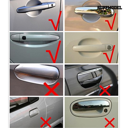 [SM Otomatis] 4Pcs/Set Universal Invisible Clear Gagang Pintu Mobil Lembaran Film Pelindung Gores