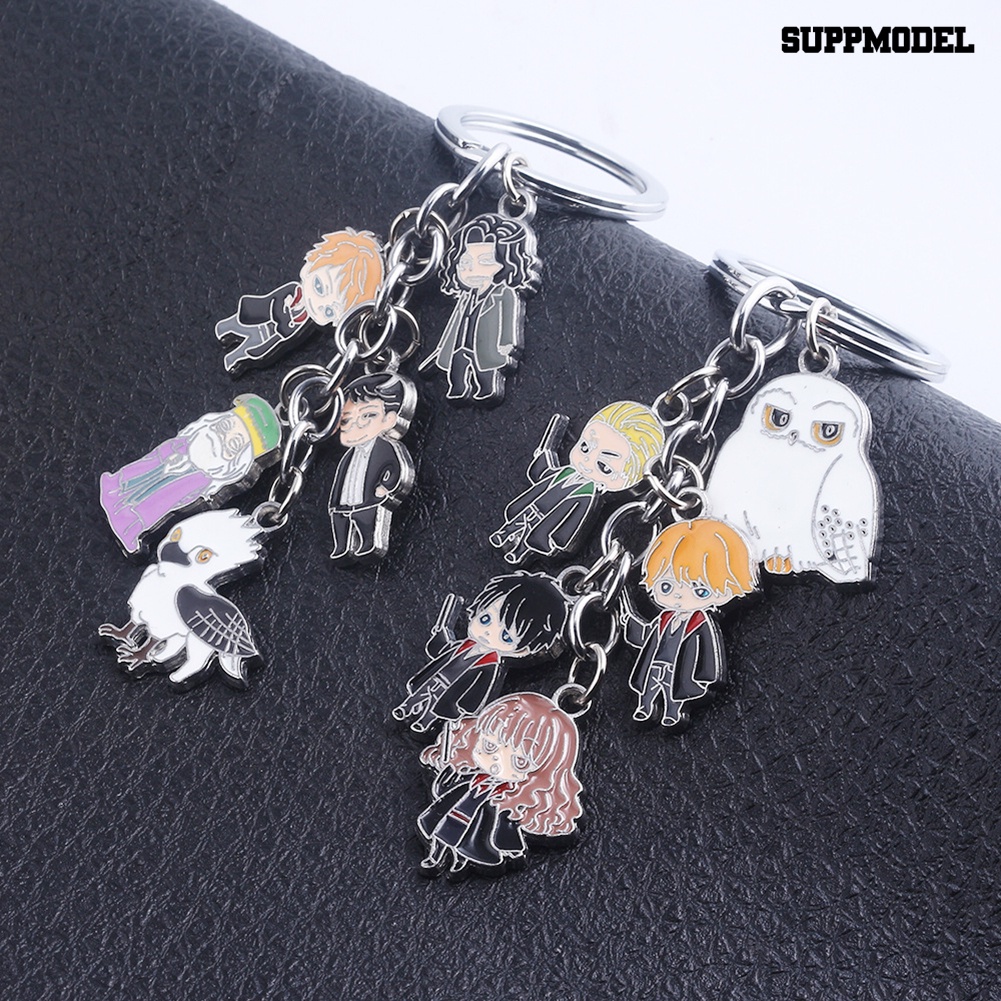 [SM Otomatis] Magic College Harry Potter Action Figure Keychain Enamel Alloy Key Ring Holder