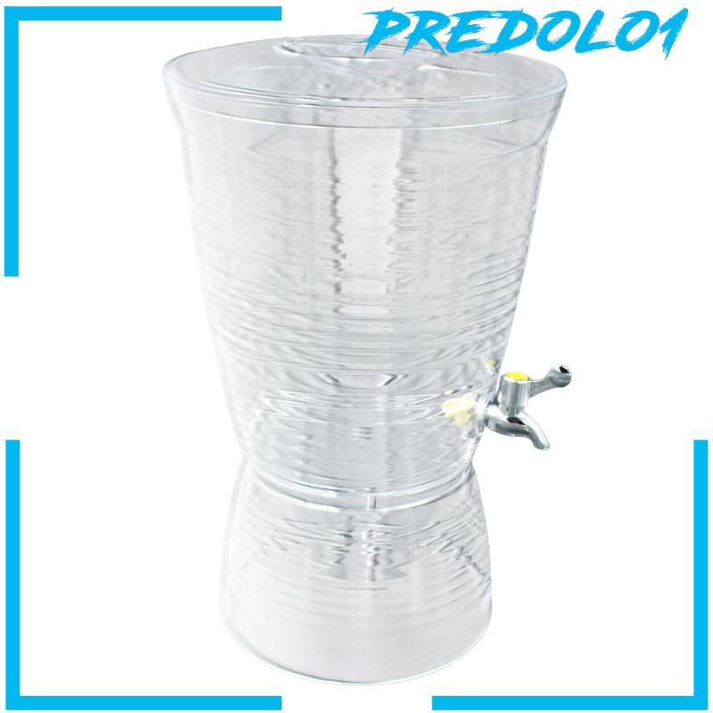 [Predolo1] Dispenser Minuman Dengan Kran Stainless Steel 10L with Cover Jug Kettle Bucket