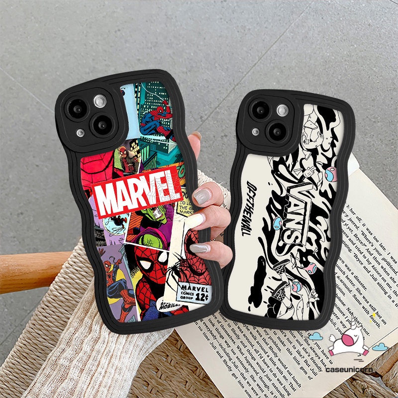 Case Anime Kartun Merek Trendi Untuk Infinix Hot 10 11 9 12 Play Note 12 G96 10 Pro Hot 11s 10s 20 10 9 12i 10Lite 20s 8 12 Pro Smart 6 4 5 Plus Label Graffiti Wavy Edge Soft Sarung