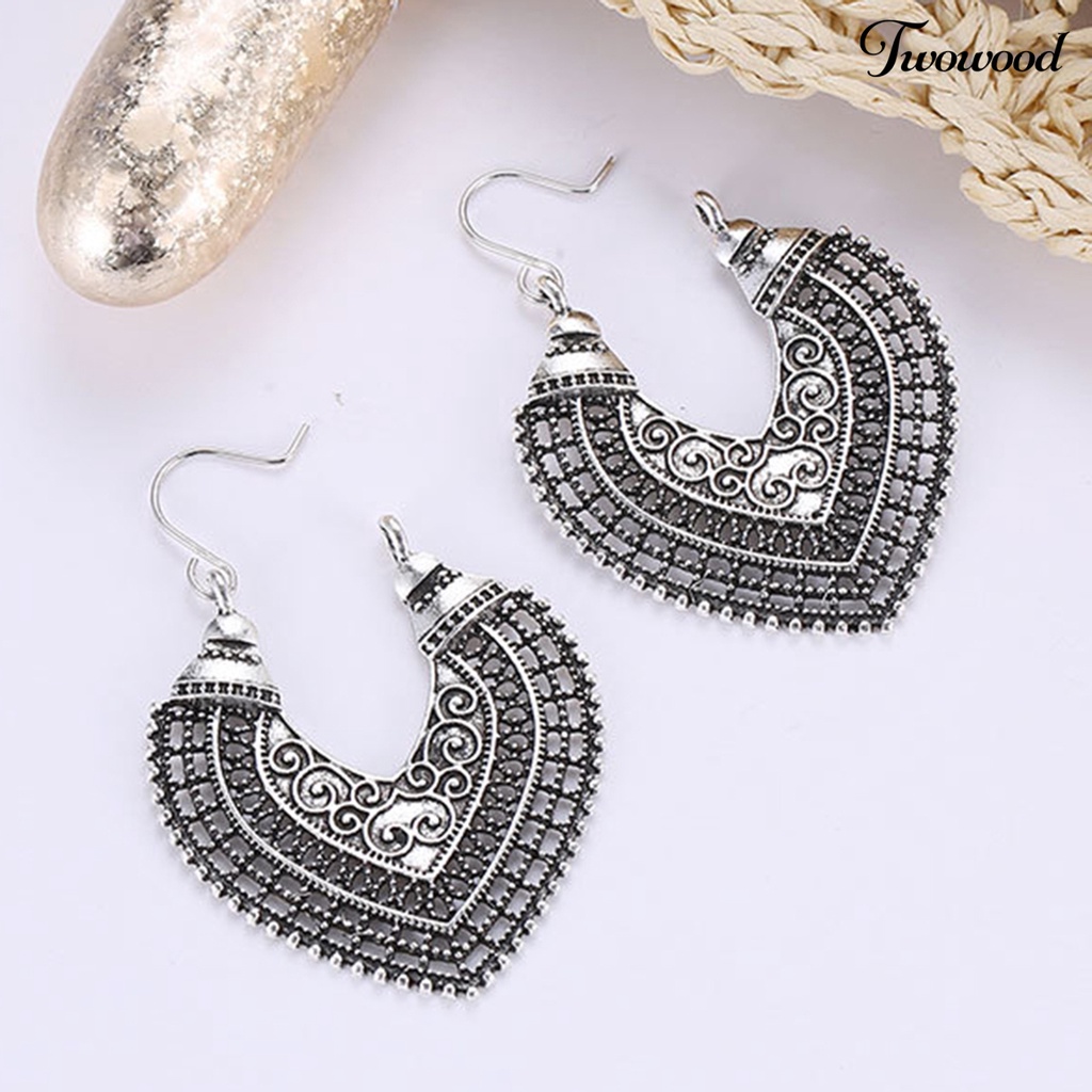 Twowood Anting Wanita Bohemian Alloy Wanita Bohemian Liontin Telinga