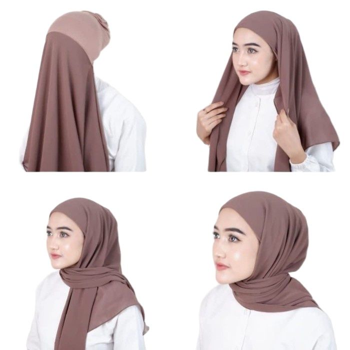 Jilbab / Hijab Pashmina + INNER 2in1 BISA BOLAK BALIK / PASHMINA INNER / PASHMINA HODIE