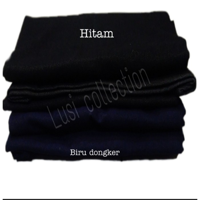 Rok panjang spandex denim - Hitam