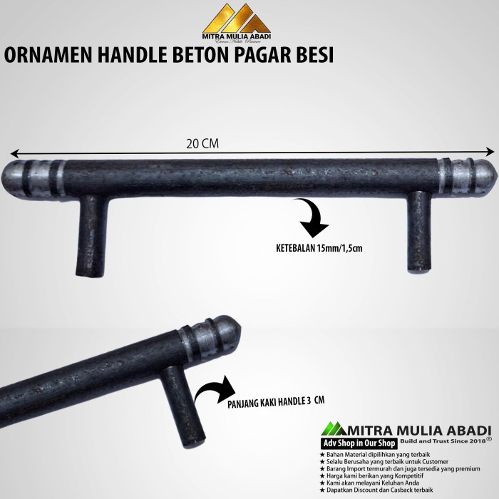 Pegangan Pintu Pagar Besi / HandeL Gagang Pintu Pagar Besi