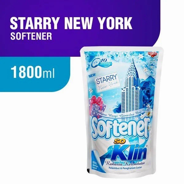 SoKlin Softener Pelembut Pakaian BLUE Starry New York 1800 ml