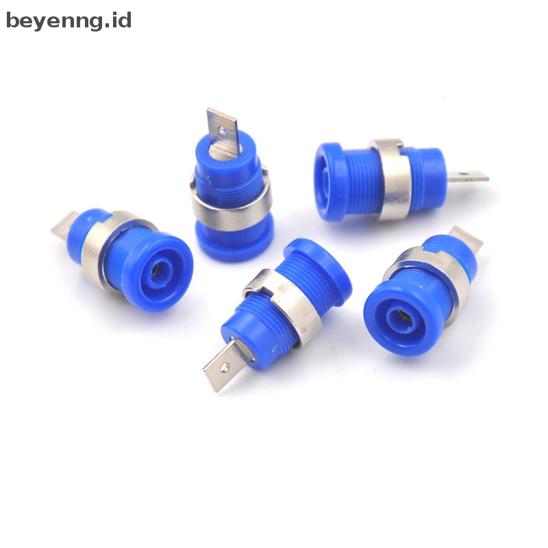 Beyen 5Pcs 4mm Colokan Pisang Female Jack Socket Plug Wire Connector 5warna ID