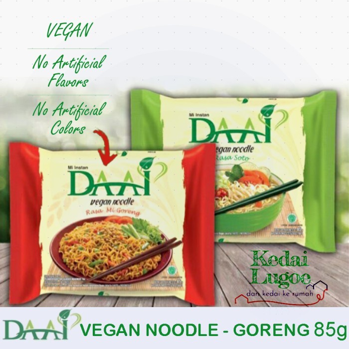 

B587 Daai Mi Goreng / Soto Instant Vegan Noodle 1 dus (Isi 40pcs) - Soto