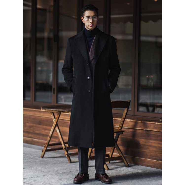 Jas blazer Long Coat pria korea Musim Dingin Pria Korean Style