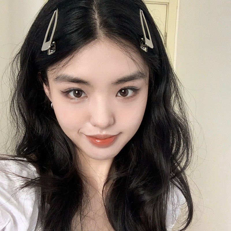 Dasar Logam Manis Keren Poni Jepit Rambut Make up Dahi Rusak Jepit Rambut Klip Sederhana Ins Blogger Duckbill Klip