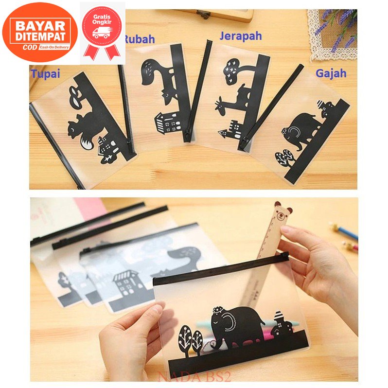 

NB Tempat Pensil Cool Animal Transparan GRATIS ONGKIR/COD
