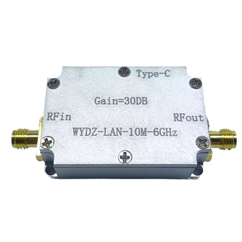 Vivi High Flatness Amplifier LNA 10M-6GHz 30DB RF Signal Drive Low Noise Amplifier Ujung Depan Untuk Software Radio Radio FM Radio