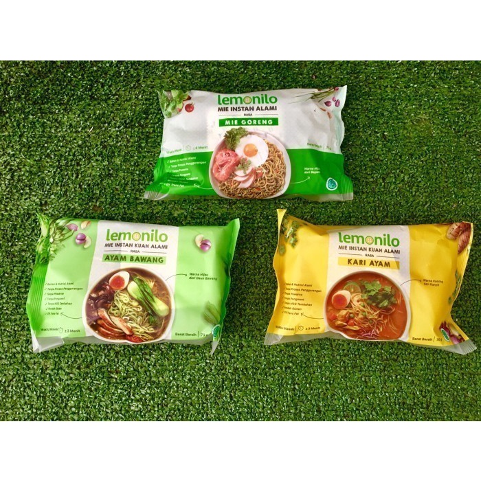 

Mie Instan Alami - Mie Goreng/ Mie Kuah Lemonilo - low gluten -77gr