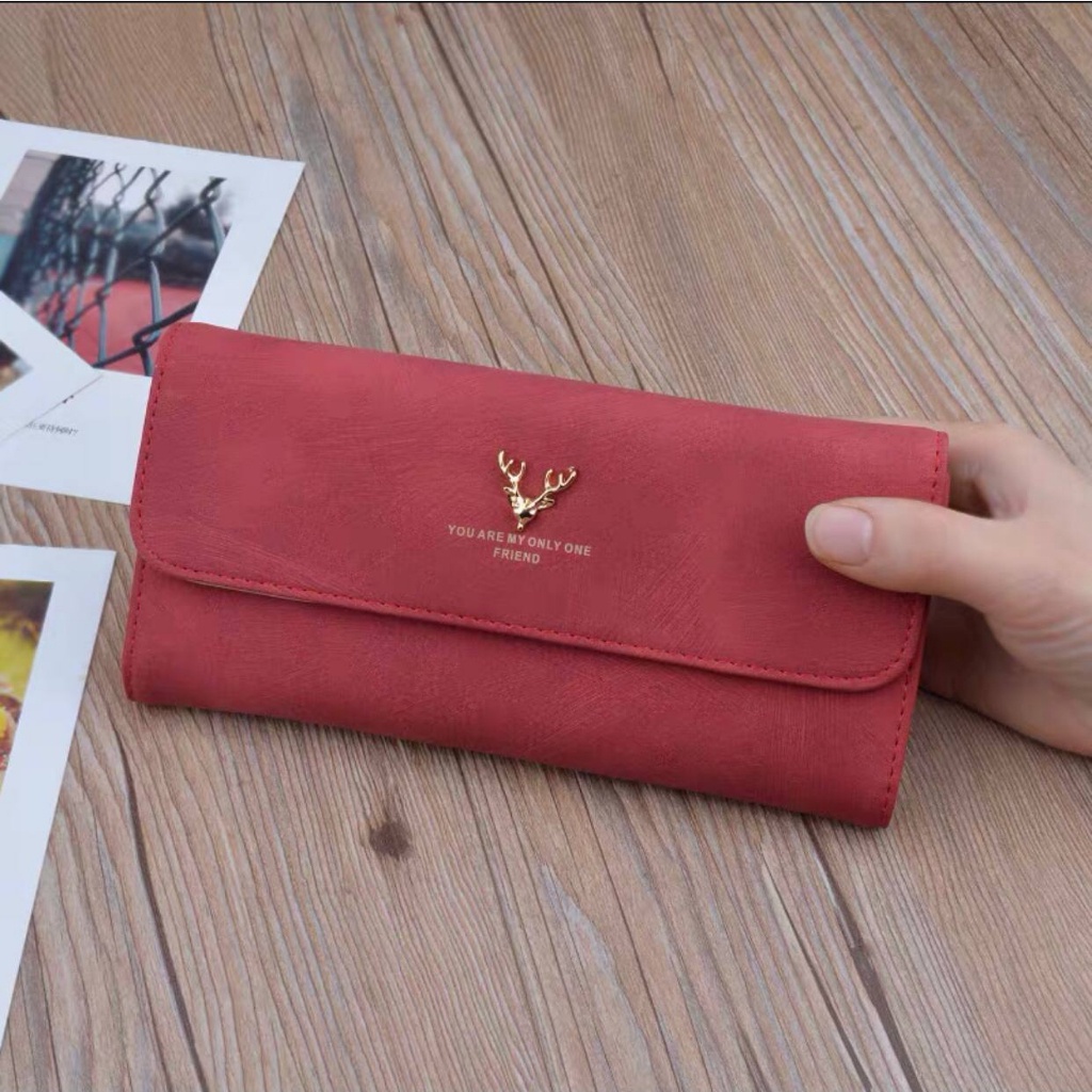 DOMPET WANITA PANJANG A585 KULIT PU POLYESTER IMPORT KOREA MURAH WALLET PREMIUM BRAND JAKARTA