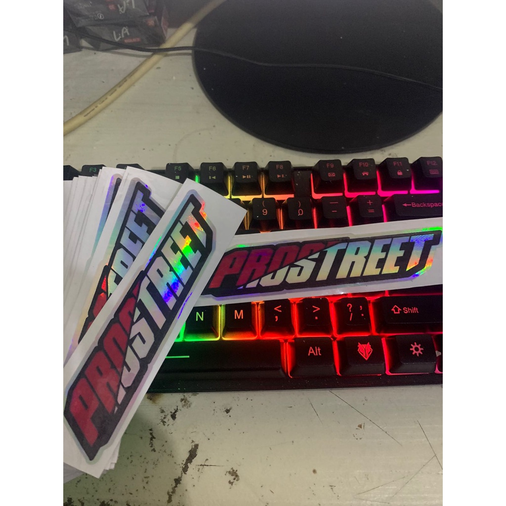 stiker PROSTREET hologram princut cutting UV