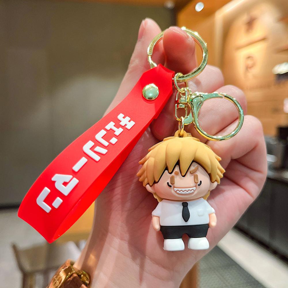 Timekey Kartun Anime Figurine Gantungan Kunci Wanita Pria Keren Anime Pasangan Keyrings Untuk Pesta Ulang Tahun Anak W5Y2