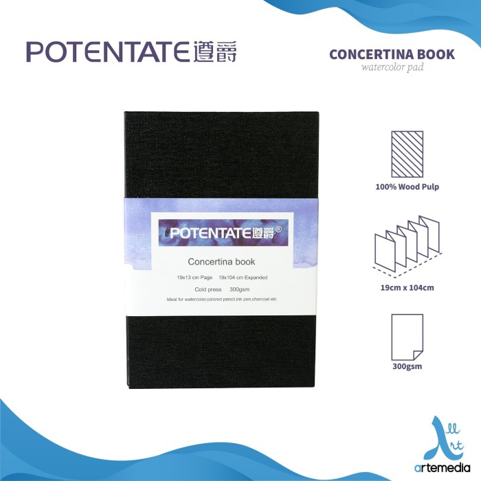 

Potentate Watercolor Concertina Book