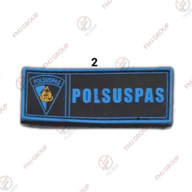 Patch Rubber POLSUSPAS Velcro Emblem Logo Polsuspas Pengayoman