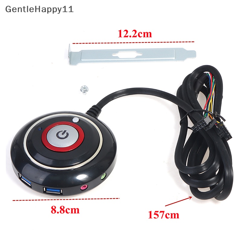 Gentlehappy PC Power Button Switch Saklar Komputer Desktop Portable Dengan Kabel PC Reset id