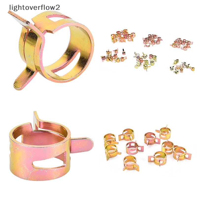 [lightoverflow2] 10pcs/set Klip Pipa Pegas Minyak Air Tabung Klem Spring Band Type Fastener [ID]