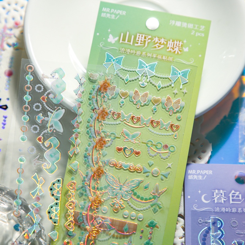 Laser Sticker Flakes Idol Card Deco Scrapbook DIY Bahan Dekorasi Alat Tulis Stiker