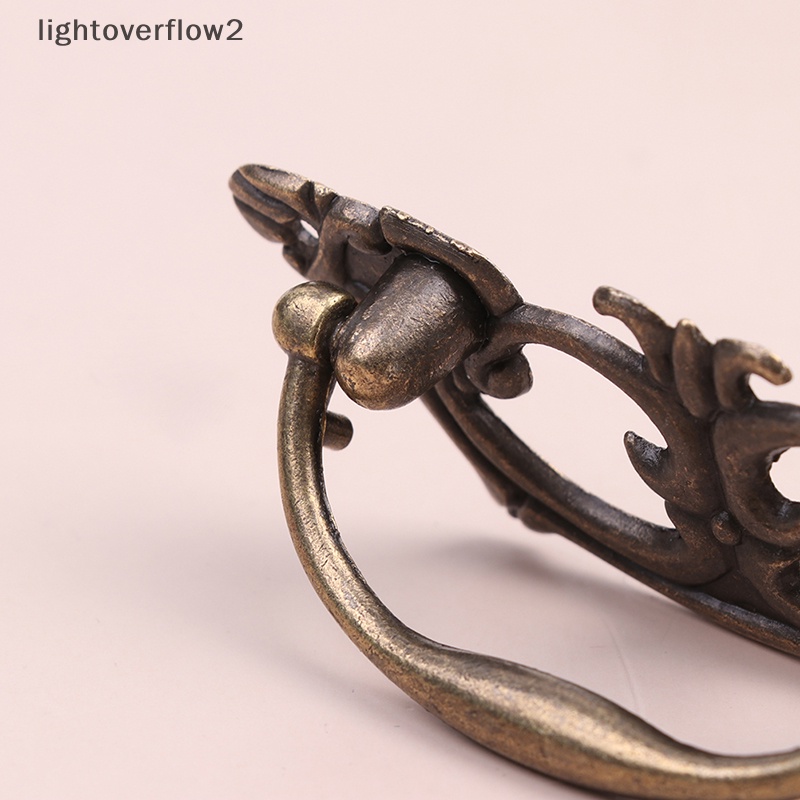 [lightoverflow2] Bronze Furniture Handle Meja Kotak Gagang Pintu Antik Zinc Alloy Pola Kelelawar [ID]