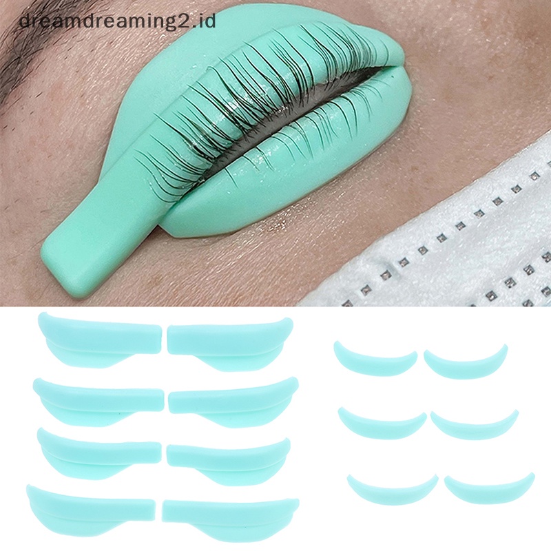 (drea) 7pasang Silicone Gasket Eyelash Perming Pad Lash Lift Pads Eyelash Lifg//