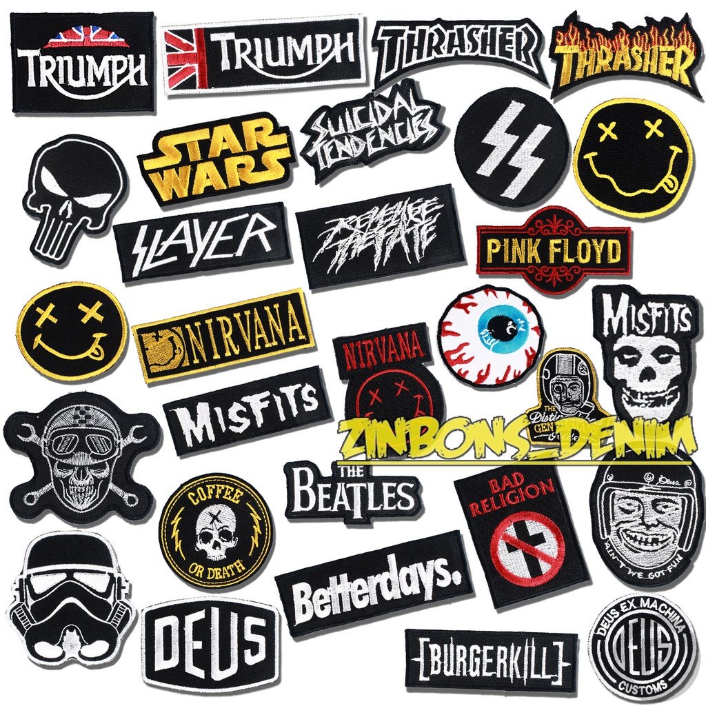 Bordir Patch Emblem patch band emblem band patch bordir emblem jaket Bordir Nama Custombisa pesan sa